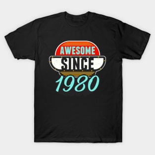 Awesome Since 1980 43rd Birthday T-Shirt